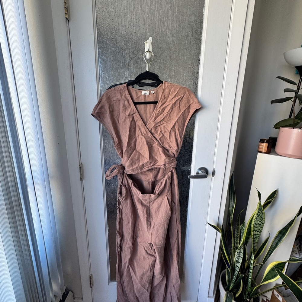 Wilfred Brown Maxi Wrap Dress - Size 10